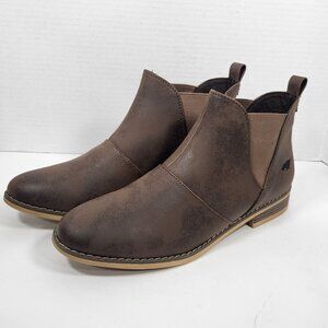 Rocket Dog Brown Slip On Ankle Boots Booties Casual Size 10